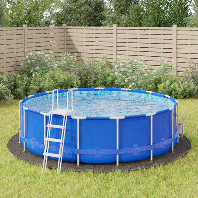 poolunderlag Ø428 cm polyester-geotekstil lysegrå