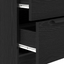 Sideboard 3 stk. Sort eg 180 x 30 x 70 cm Konstrueret træ