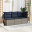 Havemøbelsofa med pude Grå 62 x 62 x 69 cm polyrattan