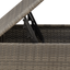 Havefodskammel med pude Grå 55 x 55 x 37 cm polyrattan