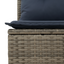 Havemøbelsofa med pude Grå 55 x 62 x 69 cm Poly rattan