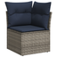 Havemøbelsofa med pude Grå 62 x 62 x 69 cm Poly rattan