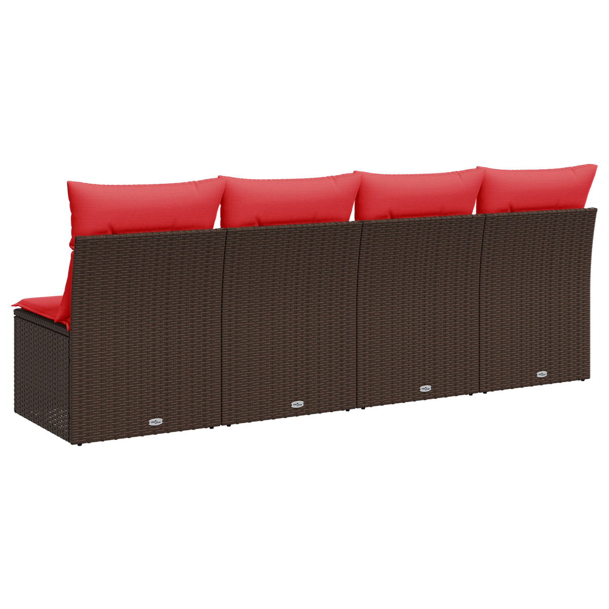 | Havemøbelsofa | med pude Brun 220 x 62 x 69 cm polyrattan