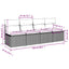 | Havemøbelsofa | med pude Brun 220 x 62 x 69 cm polyrattan