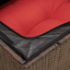 | Havemøbelsofa | med pude Brun 55 x 62 x 69 cm Poly rattan