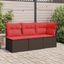 | Havemøbelsofa | med pude Brun 62 x 62 x 69 cm Poly rattan