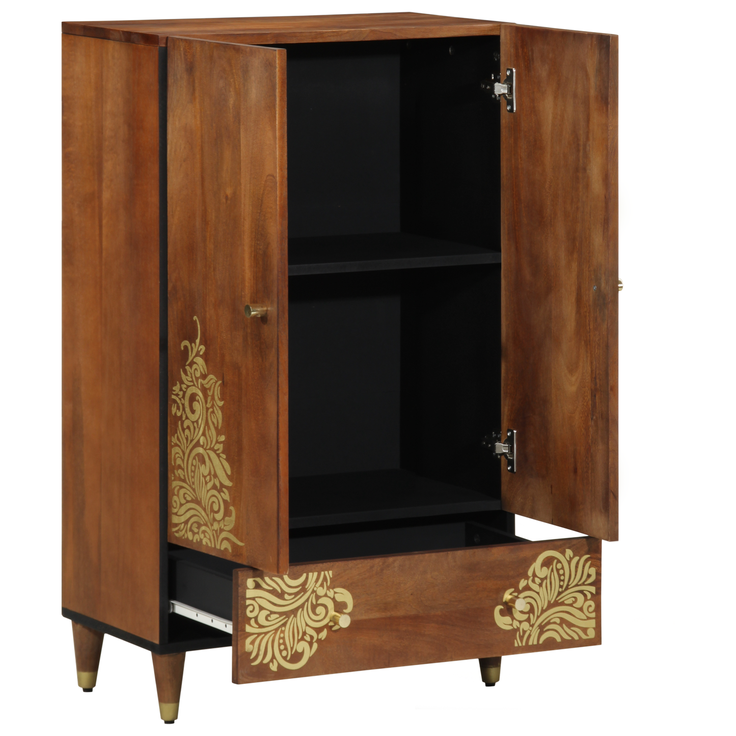 Highboard Brun 60 x 33 x 100 cm Massivt mangotræ