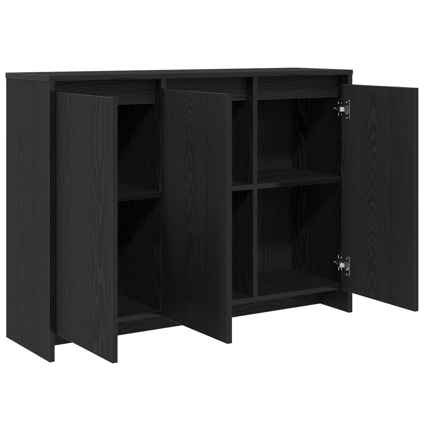 Sideboard Sort 102 x 29.5 x 75 cm Konstrueret træ