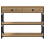 Konsol Bord artisan eg 100 x 28 x 75 cm Laminat træ og metal
