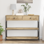 Konsol Bord artisan eg 100 x 28 x 75 cm Laminat træ og metal