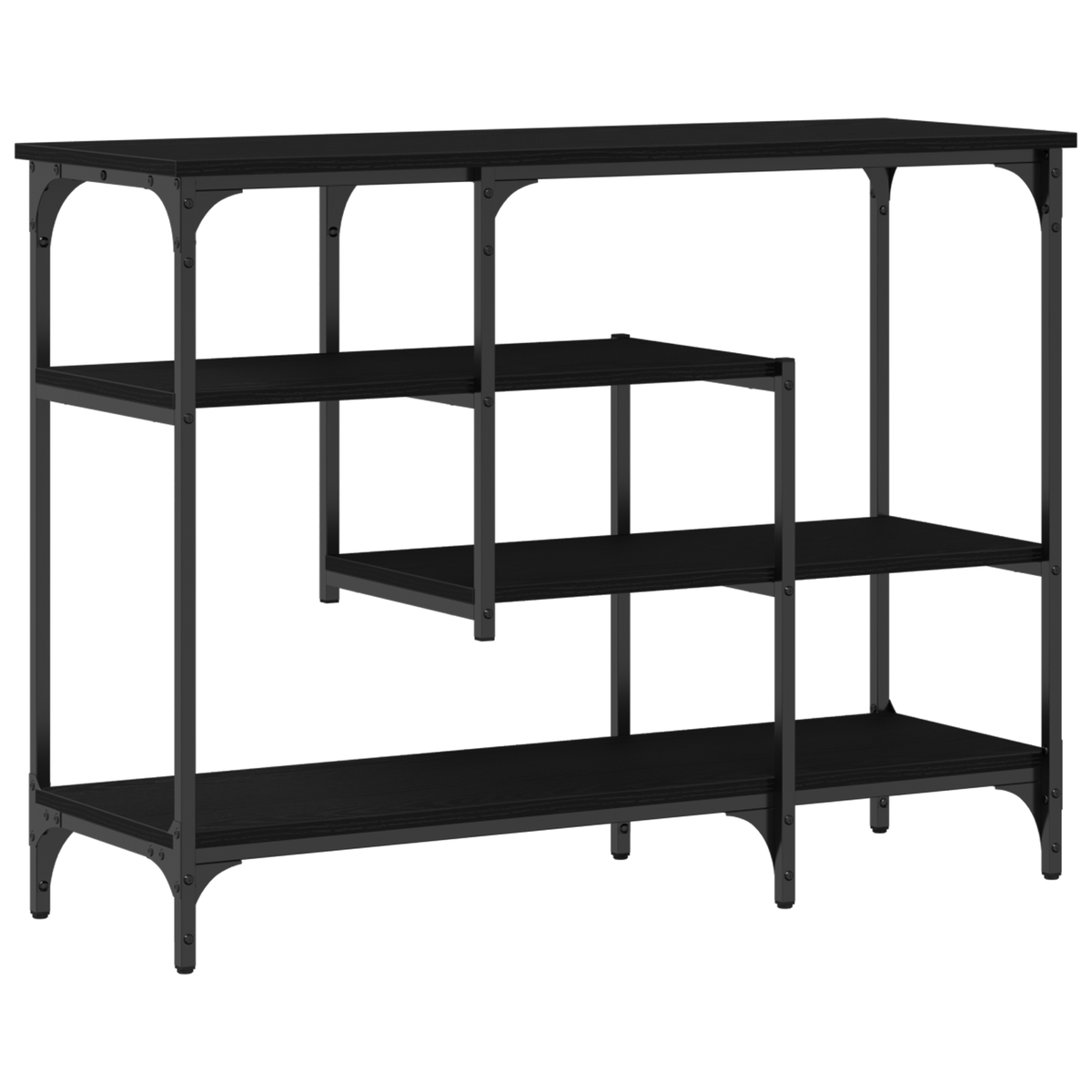 Konsolbord Sort eg 100 x 35 x 75 cm Laminat træ og metal